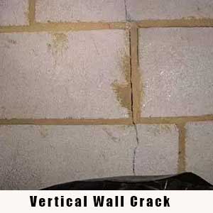Vertical Cracked Wall - Charlotte Crawlspace Solutions - (704) 989-8219