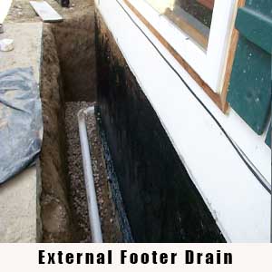exterior footer drain