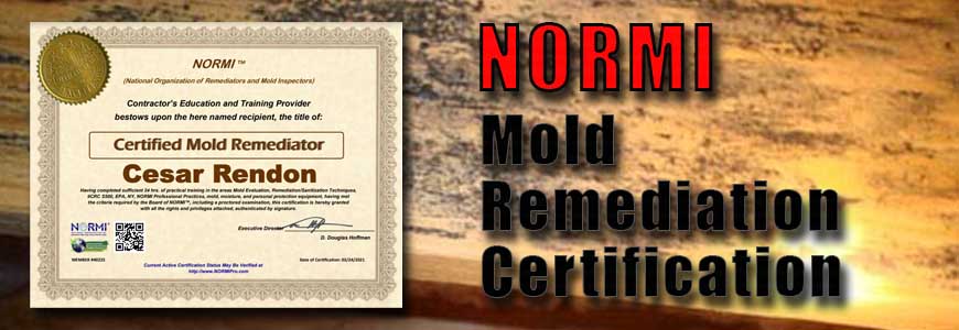 NORMI Mold Remediation Certification - Charlotte Crawlspace Solutions, LLC. - ccss